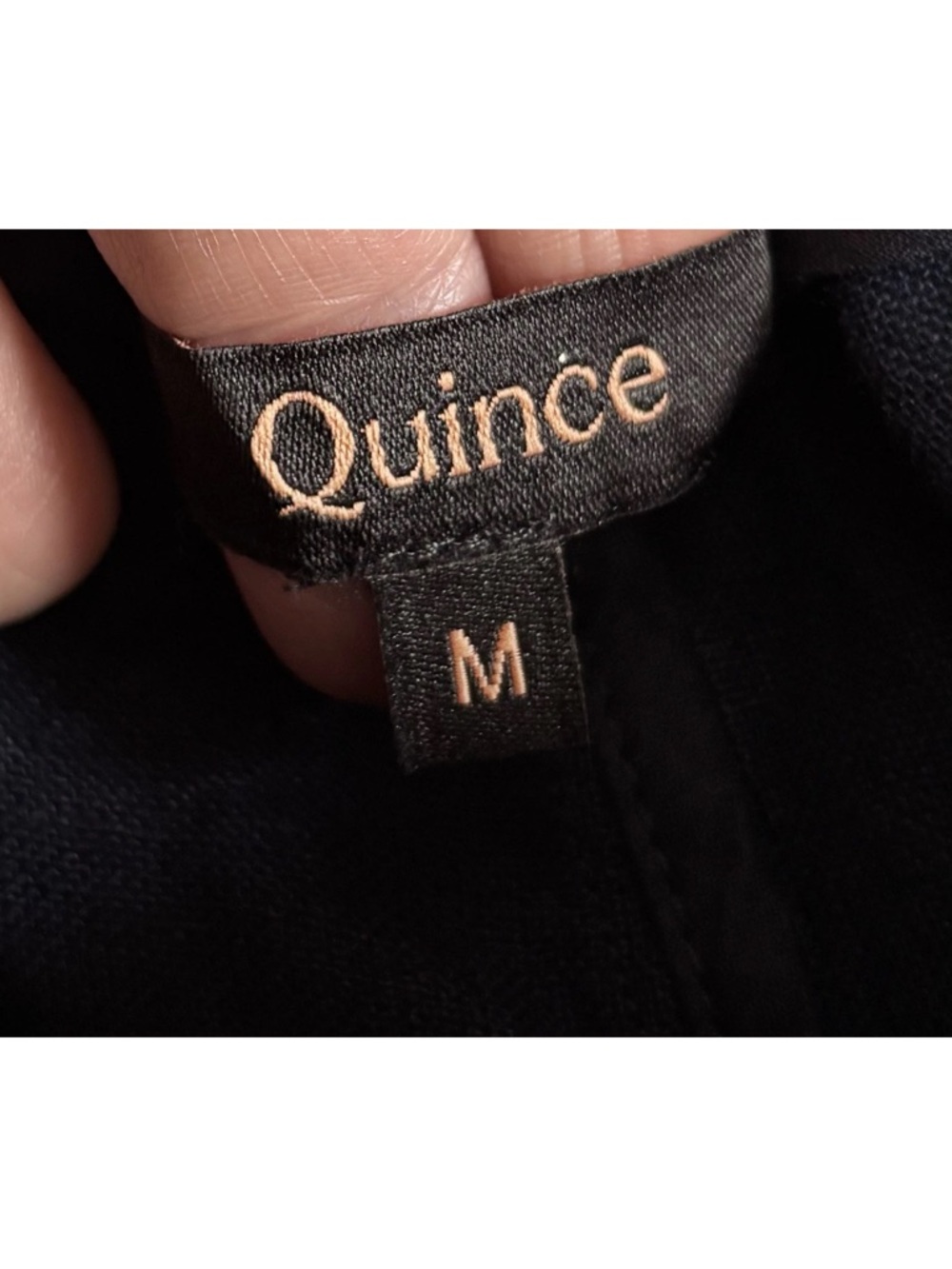 Quince 100% Euro Linen Wide Leg Crop Pants Navy Capsule Minimal Nautical Beach M - Picture 4 of 6